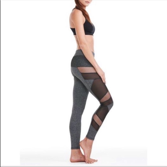 Electric Yoga Mesh Yoga Leggings Gray 
